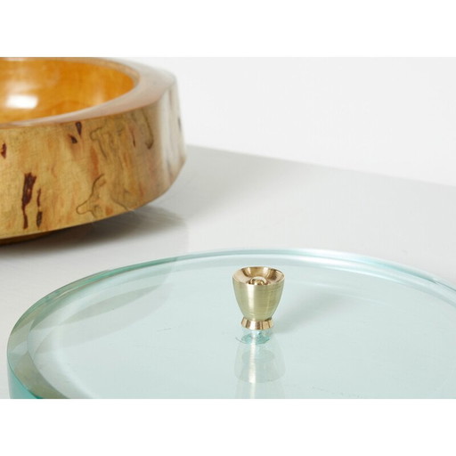 Boîte ronde vintage par Pietro Chiesa pour Fontana Arte, 1940