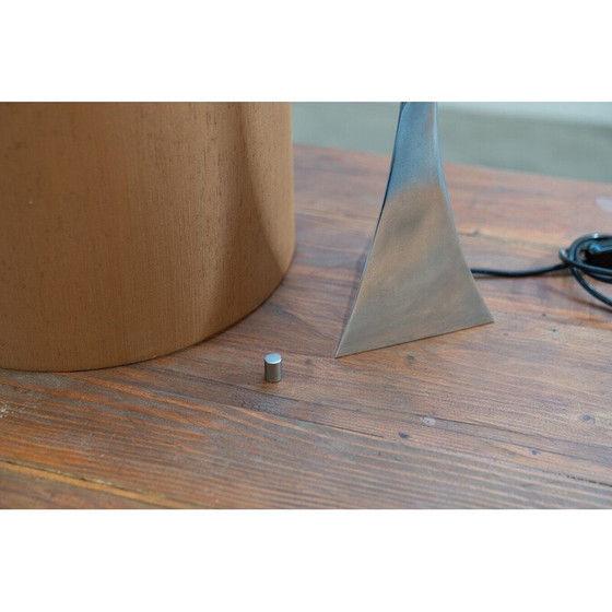 Image 1 of Ensemble de 3 lampes de table vintage en tissu et métal par A. Tonello et A. Montagna Grillo, Italie 1970