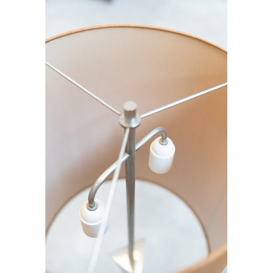 Image 1 of Ensemble de 3 lampes de table vintage en tissu et métal par A. Tonello et A. Montagna Grillo, Italie 1970