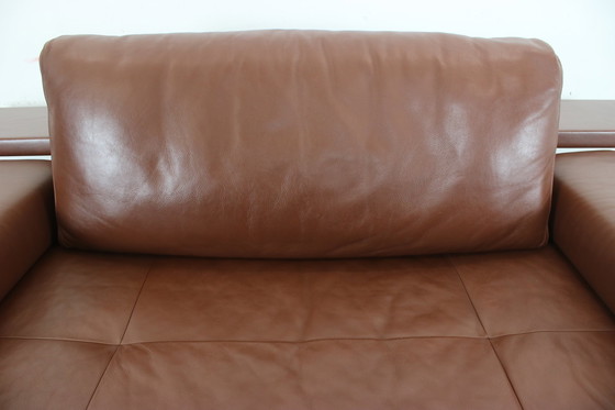 Image 1 of Rolf Benz Dono Canapé Deux Places Marron Cuir Canapé Extensible Chaise Longue
