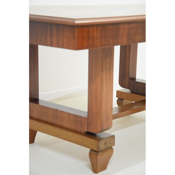 Image 1 of Table de salle à manger Art Déco en ébène et macassar 1930