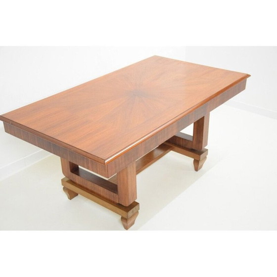 Image 1 of Table de salle à manger Art Déco en ébène et macassar 1930