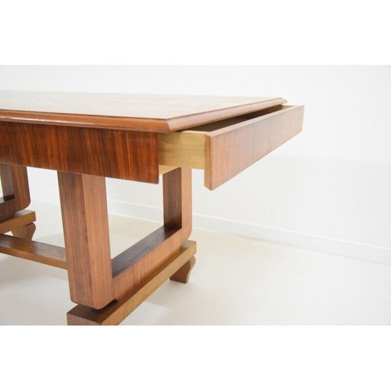 Image 1 of Table de salle à manger Art Déco en ébène et macassar 1930