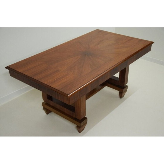 Image 1 of Table de salle à manger Art Déco en ébène et macassar 1930