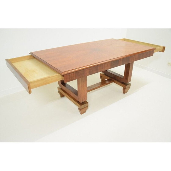 Image 1 of Table de salle à manger Art Déco en ébène et macassar 1930