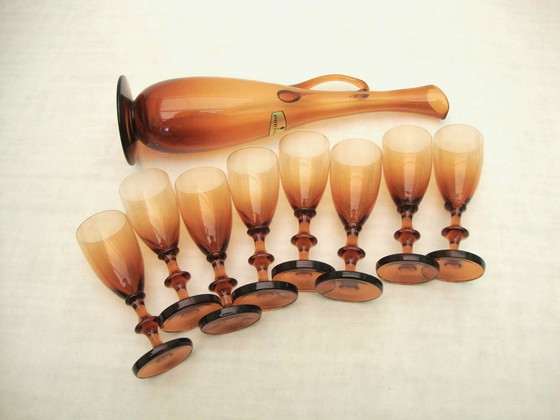 Image 1 of 8 Verres Et Carafe En Cristal De Portieux