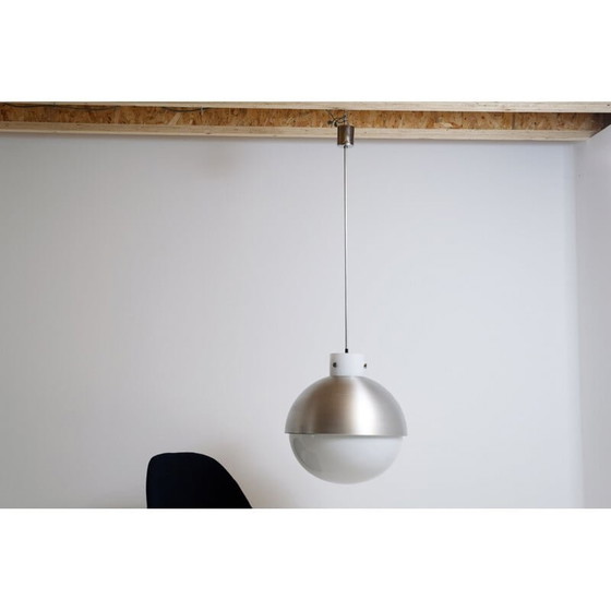 Image 1 of Lampe suspendue vintage Limburg en verre de Murano et aluminium 1970