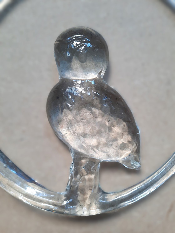 Image 1 of Suncather Window Pendant Owl Designer Bertil Vallien For Kosta Boda