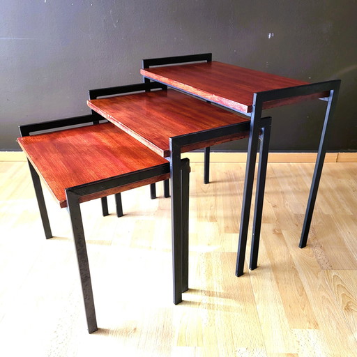 3x Tables Gigognes Teck 70S'