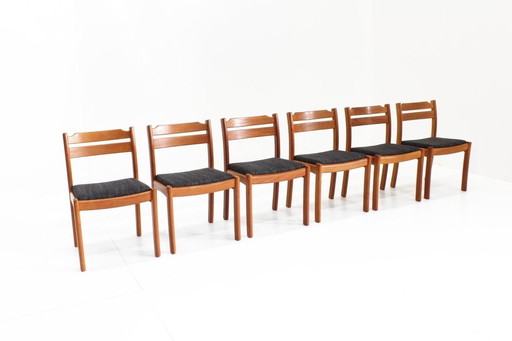 6 X Chaises de salle à manger en teck