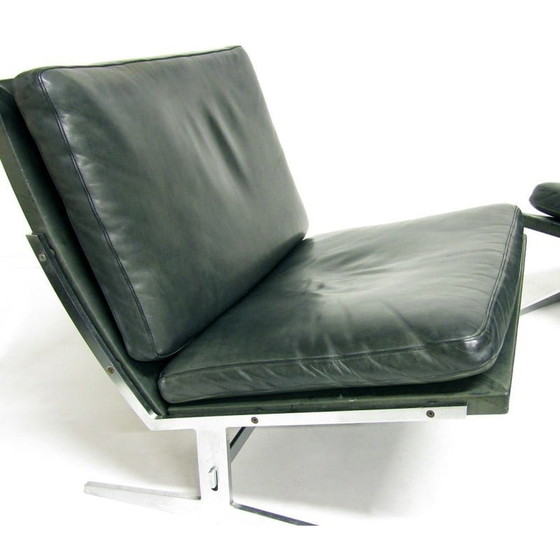 Image 1 of Paire de fauteuils Bo-561 vintage en acier et cuir par Preben Fabricius et Jorgen Kastholm pour Bo-Ex, années 1960