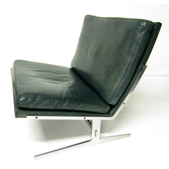 Image 1 of Paire de fauteuils Bo-561 vintage en acier et cuir par Preben Fabricius et Jorgen Kastholm pour Bo-Ex, années 1960