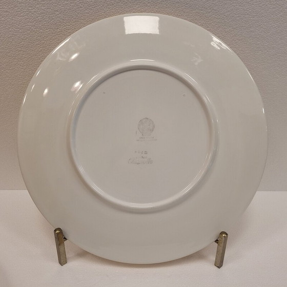 Image 1 of Ensemble de 4 assiettes vintage "Pavillon" en céramique émaillée de Charles Christofle, Italie 1990