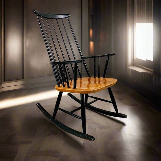 Image 1 of Fauteuil à bascule scandinave Vintage Danish Design
