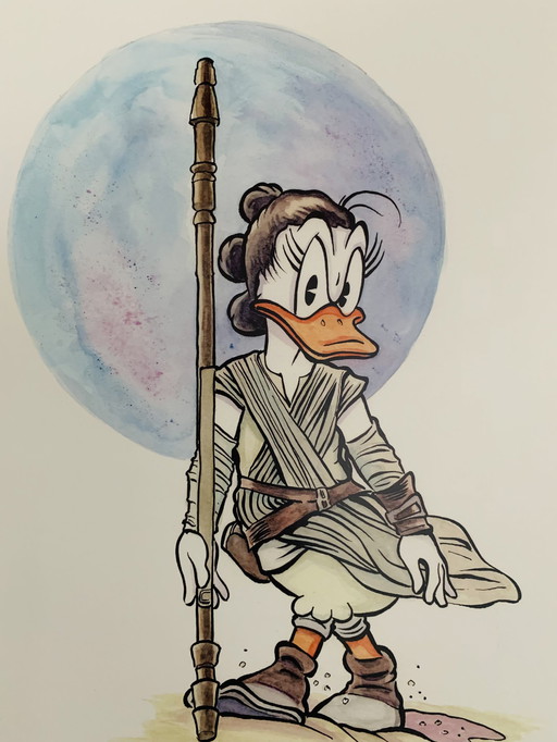 Disney, Star Wars 'Daisy Rey'. Signé et numéroté.