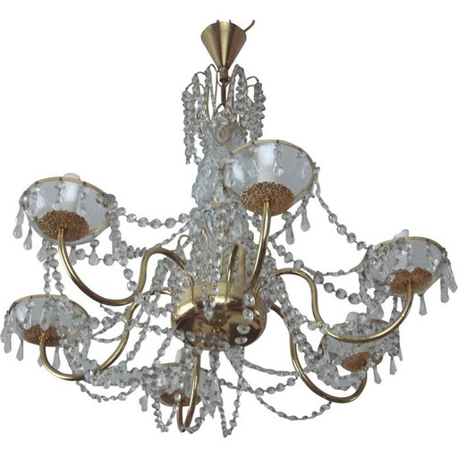 Lustre vintage en laiton, 1960