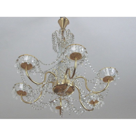 Image 1 of Lustre vintage en laiton, 1960