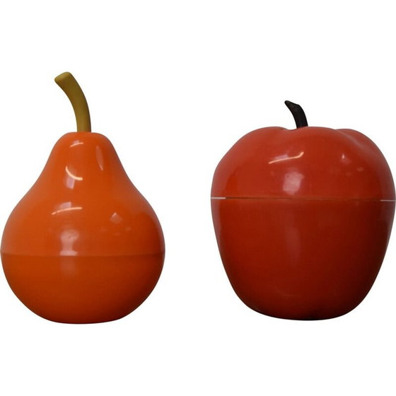Image 1 of Paire de boîtes en plastique vintage, tchèque 1970