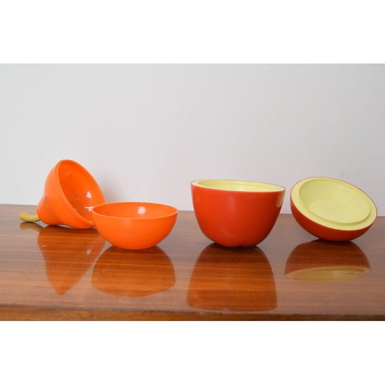 Image 1 of Paire de boîtes en plastique vintage, tchèque 1970