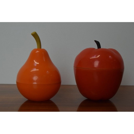 Image 1 of Paire de boîtes en plastique vintage, tchèque 1970