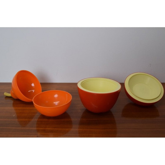 Image 1 of Paire de boîtes en plastique vintage, tchèque 1970