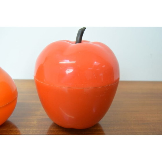 Image 1 of Paire de boîtes en plastique vintage, tchèque 1970