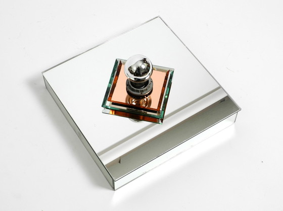 Image 1 of Superbe grand miroir italien des années 1980, plafonnier au design postmoderne