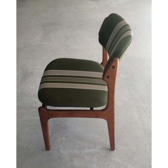 Image 1 of Chaises de salle à manger vintage en teck, Inc. Reupholstery Erik Buch 1960s