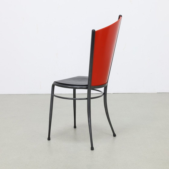 Image 1 of 4X Chaise de salle à manger postmoderne dans le style de Memphis, 1980S