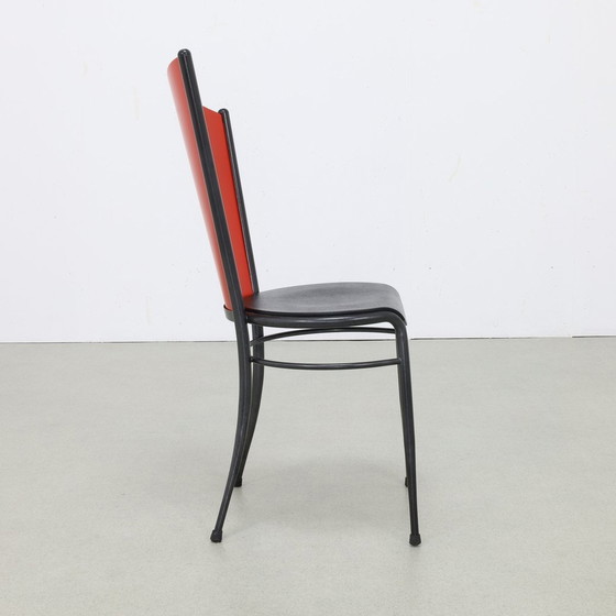 Image 1 of 4X Chaise de salle à manger postmoderne dans le style de Memphis, 1980S