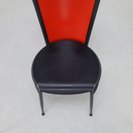 Image 1 of 4X Chaise de salle à manger postmoderne dans le style de Memphis, 1980S