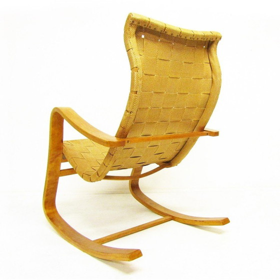 Image 1 of Fauteuil à bascule suédois vintage de Gustaf A Berg, années 1940