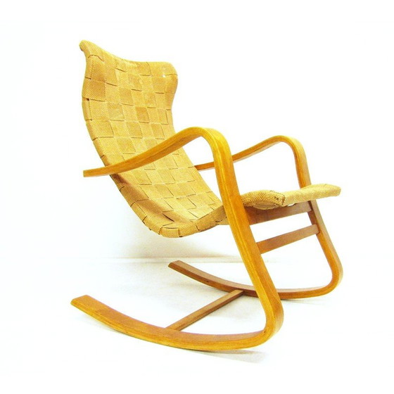 Image 1 of Fauteuil à bascule suédois vintage de Gustaf A Berg, années 1940
