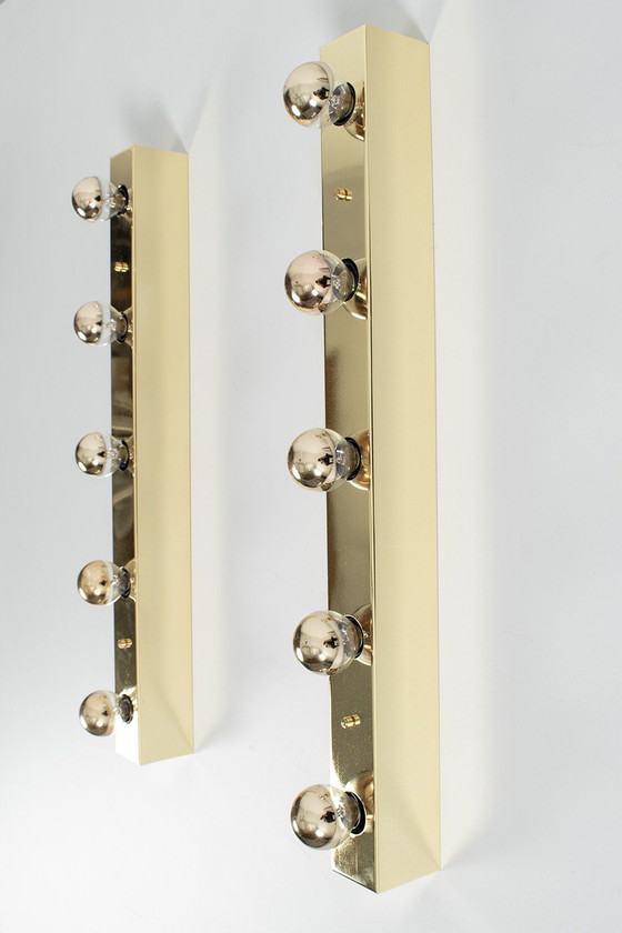 Image 1 of Ensemble de 2 lampes miroir en laiton