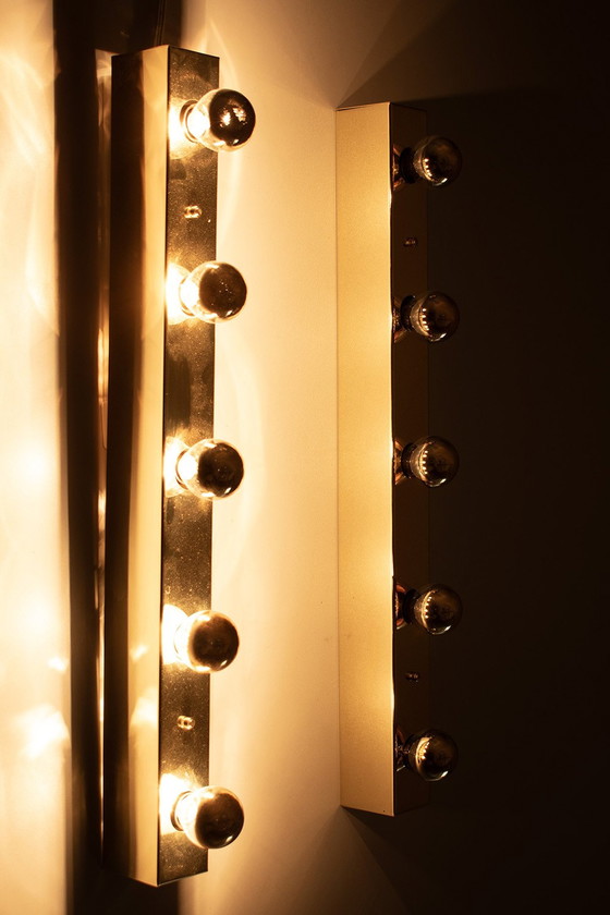 Image 1 of Ensemble de 2 lampes miroir en laiton