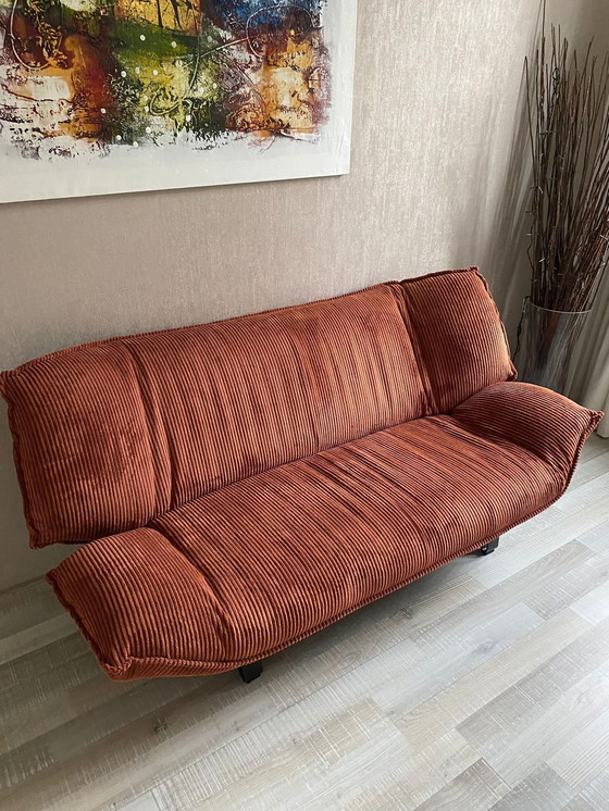 Image 1 of Leolux Tango Rib Fabric Copper Terra Cotta Red New 2 Seater