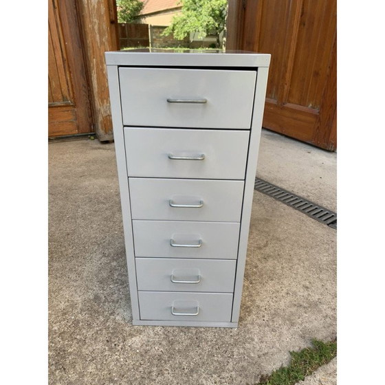 Image 1 of Commode industrielle vintage en métal gris, 1980