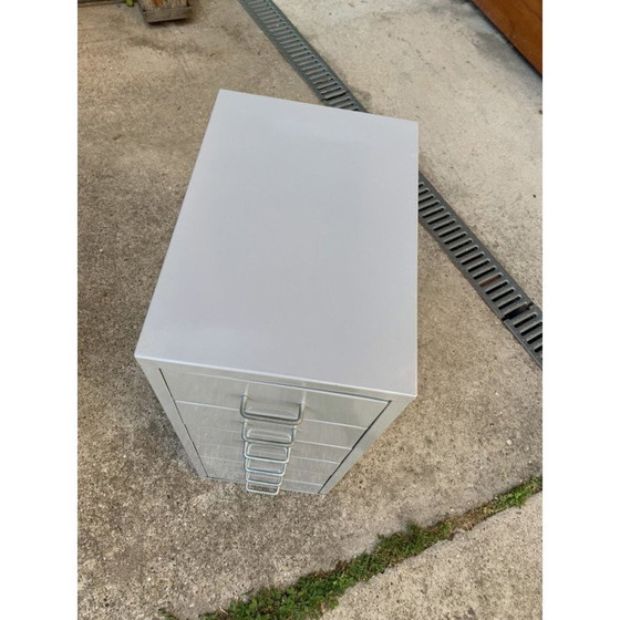 Image 1 of Commode industrielle vintage en métal gris, 1980