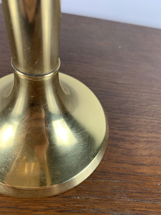 Image 1 of Bougeoir vintage en laiton G.V Harnisch, Danemark