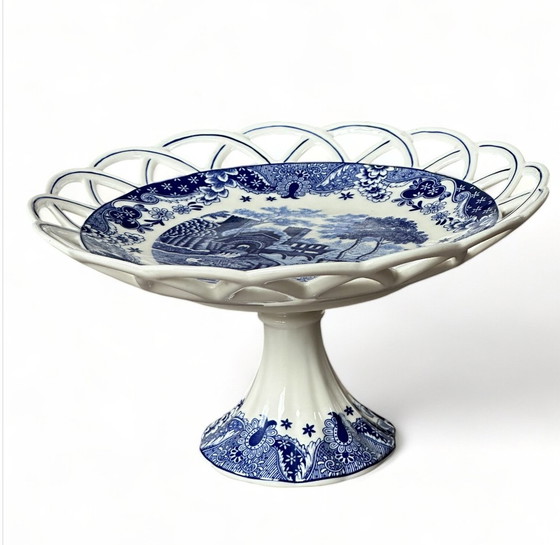 Image 1 of Vintage Etagère Delfsblauw Cambridge Old English Royal Sphinx