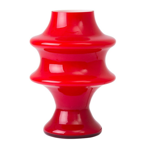 Image 1 of Lampe de table vintage rouge par Hustadt Allemagne 1960s