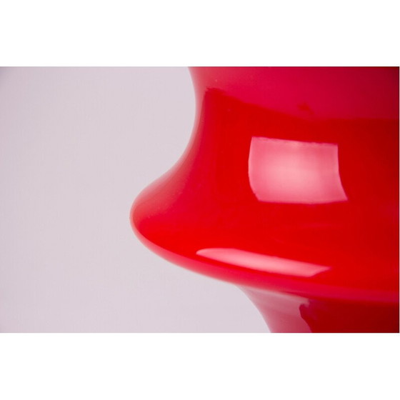 Image 1 of Lampe de table vintage rouge par Hustadt Allemagne 1960s