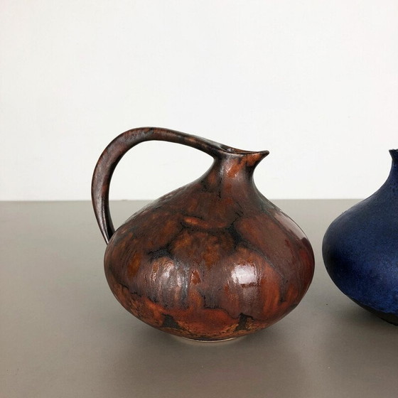 Image 1 of Paire de vases en céramique vintage de Kurt Tschörner pour Ruscha, Allemagne 1960