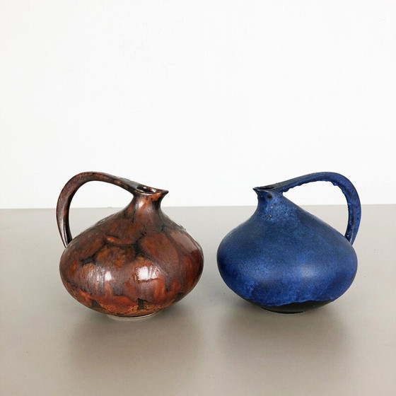 Image 1 of Paire de vases en céramique vintage de Kurt Tschörner pour Ruscha, Allemagne 1960