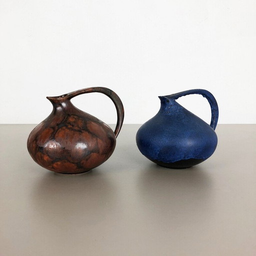 Paire de vases en céramique vintage de Kurt Tschörner pour Ruscha, Allemagne 1960