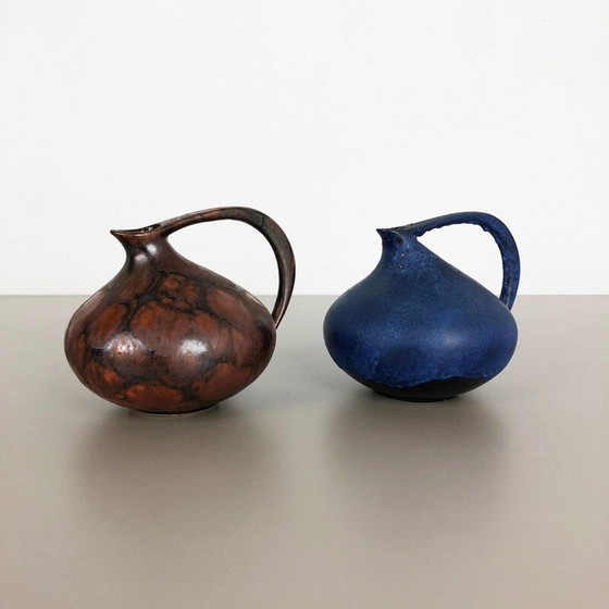 Image 1 of Paire de vases en céramique vintage de Kurt Tschörner pour Ruscha, Allemagne 1960