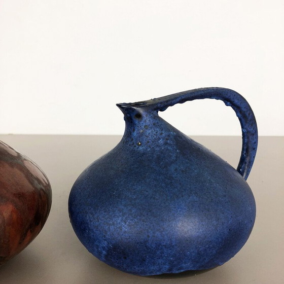 Image 1 of Paire de vases en céramique vintage de Kurt Tschörner pour Ruscha, Allemagne 1960