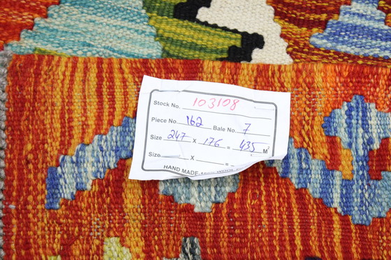 Image 1 of Original Old Style Kelim Afghan 247 X 176 Cm Top condition