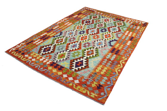 Image 1 of Original Old Style Kelim Afghan 247 X 176 Cm Top condition