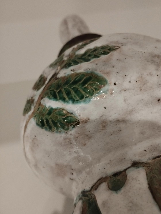 Image 1 of Pied De Lampe Design Avec Son Décor Original Incisé, Époque 1980S